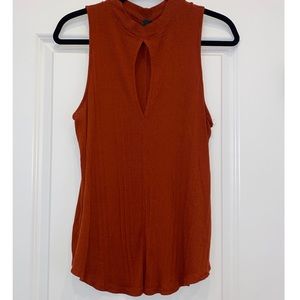 Free People High Neck Cut Out Shirt- Size M- NWOT